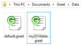Data folder after GREET 2015 installation