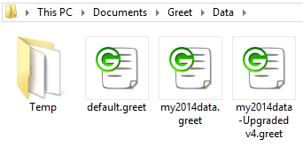 Data file upgraded format
